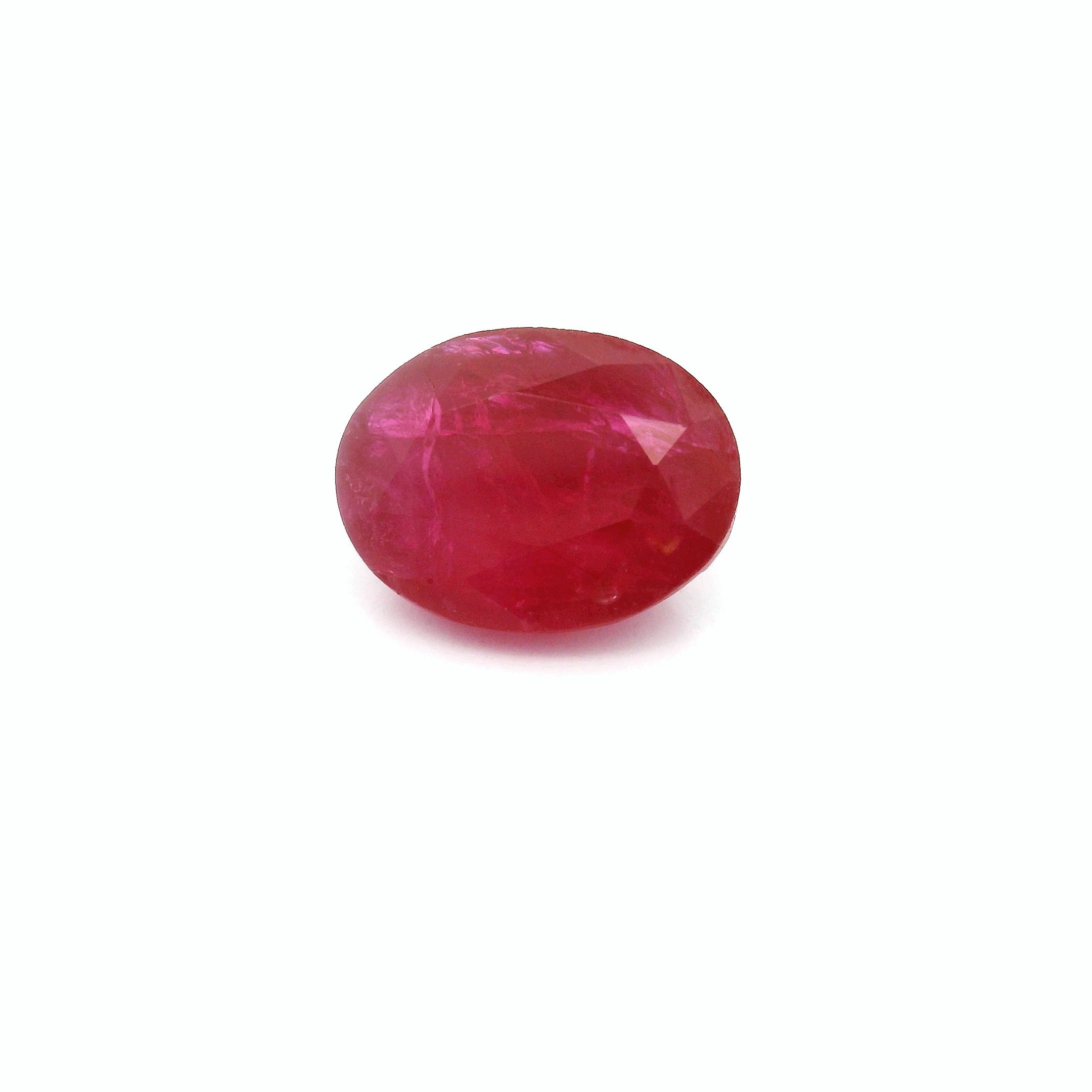 RUBY FACETED 2.75ct RED Medium Intense MI MOZAMBIQUE HEATED
