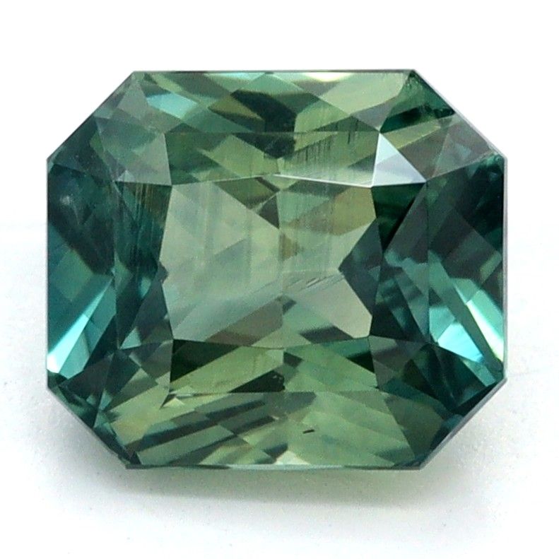 Szafir 1,55 ct, morski, szlif radiant