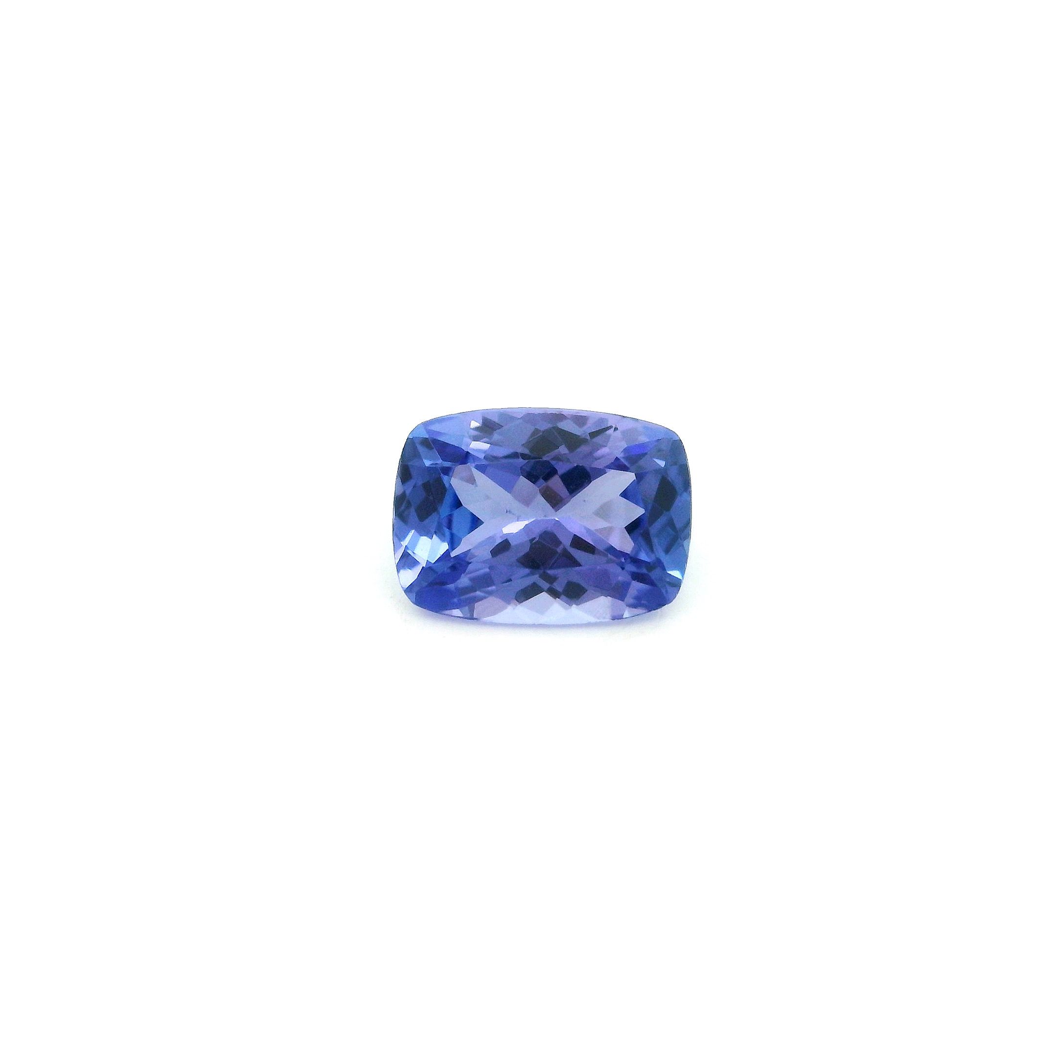 Tanzanit 1,39 ct, niebieski, szlif cushion