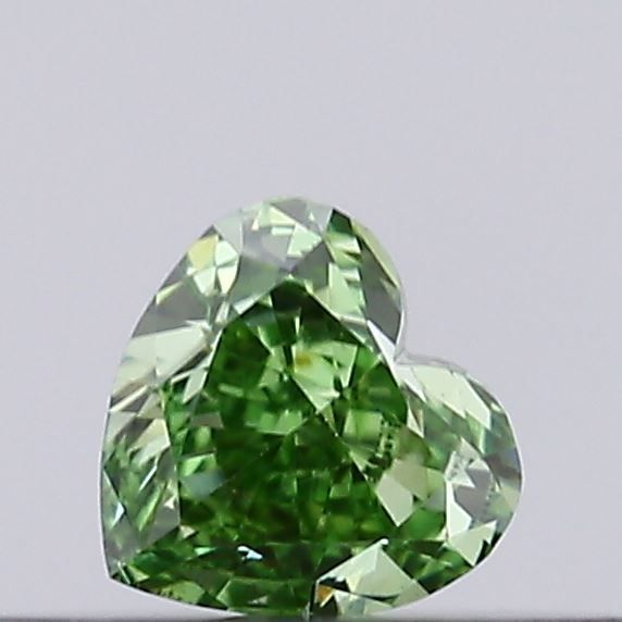 0.18 CT Fancy Vivid Green HEART