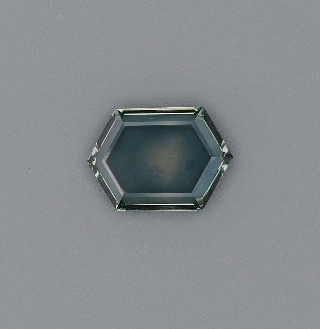 SAPPHIRE FACETED 1.19ct GREEN Green EC UNITEDSTATES HEATED