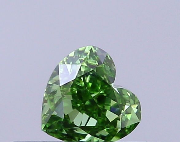 0.27 CT Fancy Vivid Green HEART