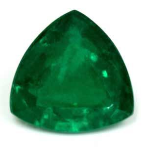 Szmaragd 1,63 ct, zielony, szlif trilliant