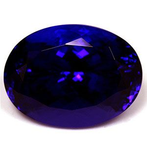 Tanzanit 49,40 ct, niebieski, szlif owalny