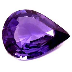 Szafir 1,55 ct, purpurowy, szlif gruszka