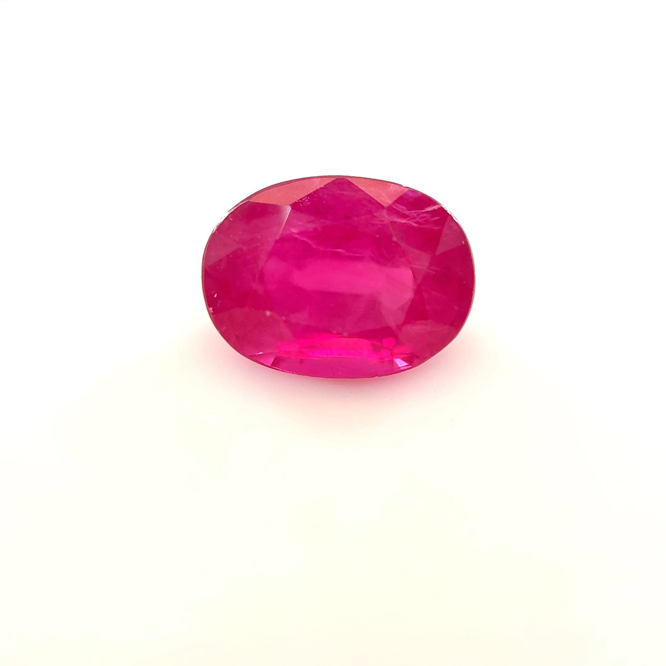 Rubin 1,44 ct, czerwony, szlif owalny