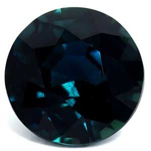Szafir 1,19 ct, morski, szlif okrągły