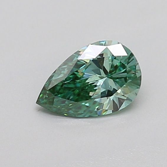 0.34 CT Fancy Intense Blueish Green PEAR