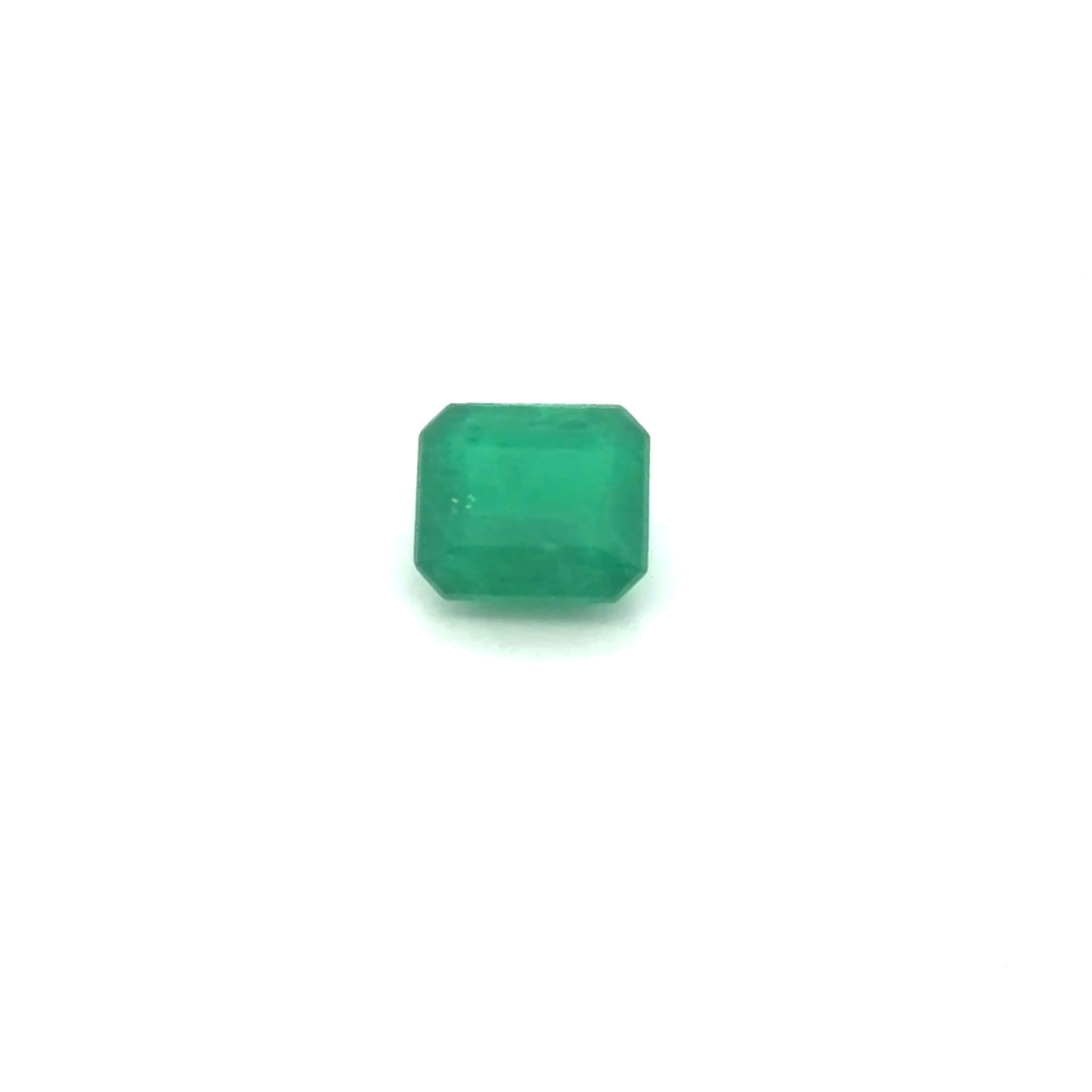 Szmaragd 3,20 ct, zielony, szlif ośmiokątny