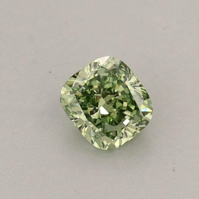 0.36 CT Fancy Vivid Green CUSHION MODIFIED