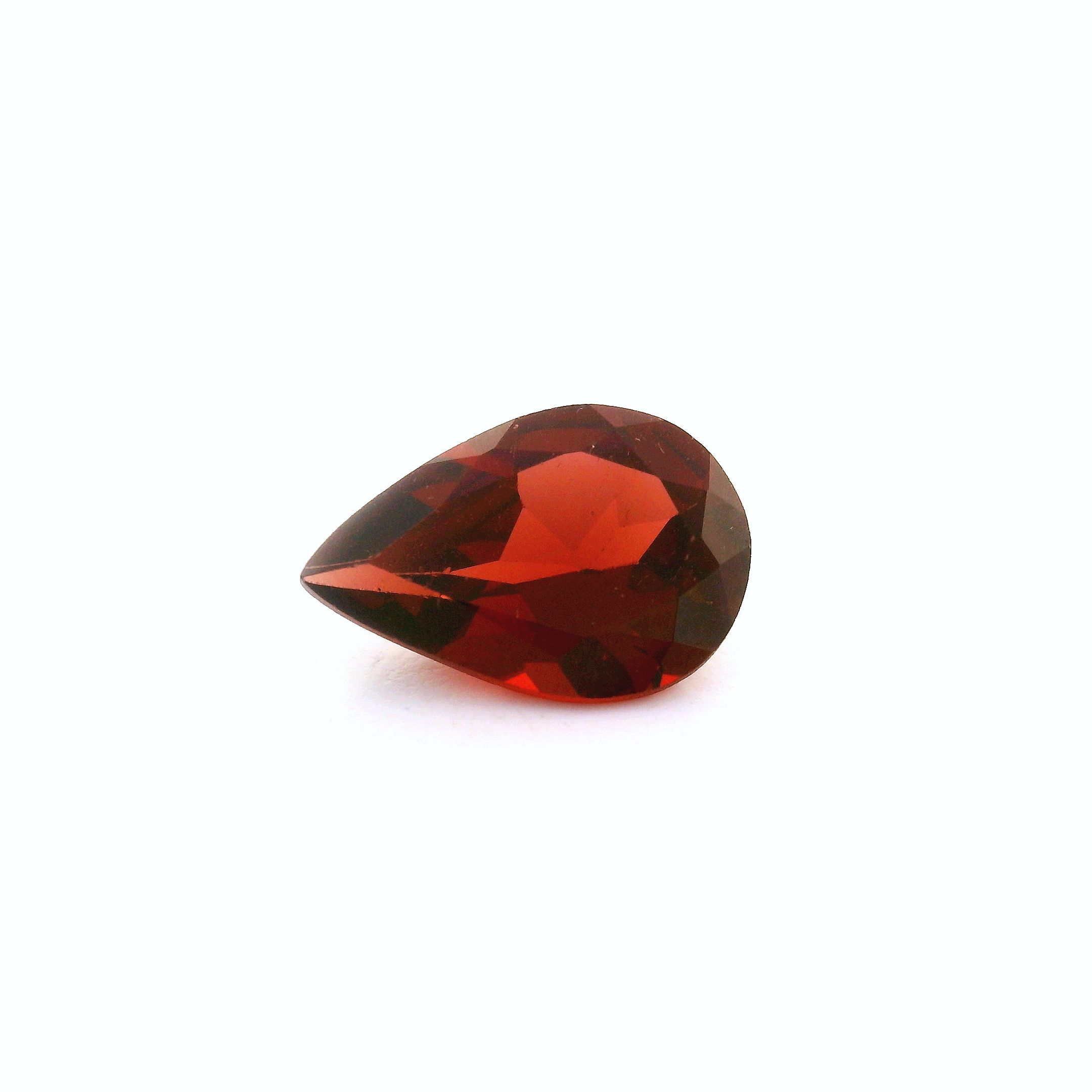 Granat 1,38 ct, czerwony, szlif gruszka