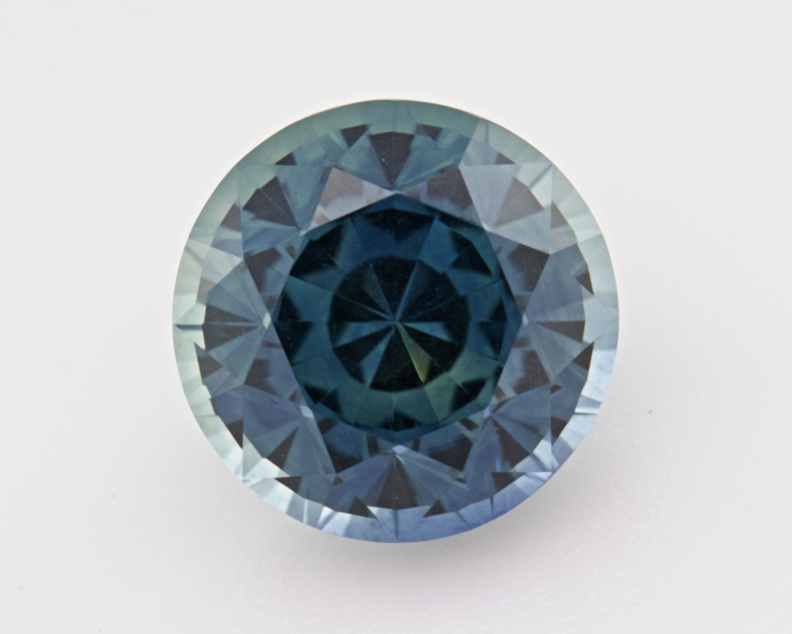 Szafir 2,83 ct, morski, szlif okrągły