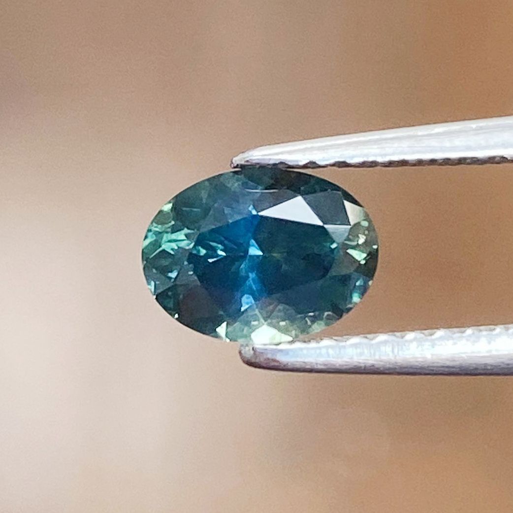 SAPPHIRE FACETED 1.08ct GREEN Green EC UNITEDSTATES HEATED