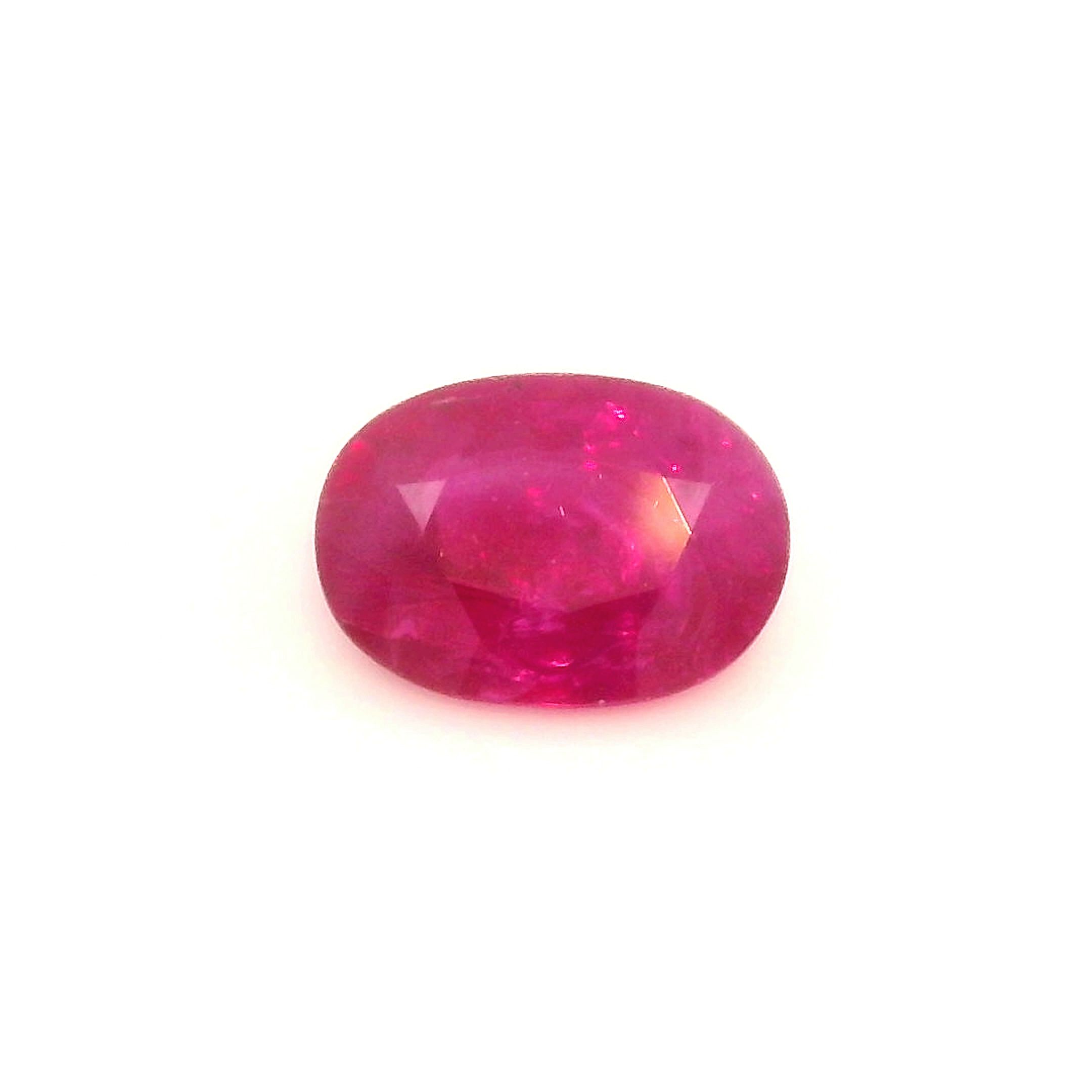 Rubin 1,12 ct, czerwony, szlif owalny