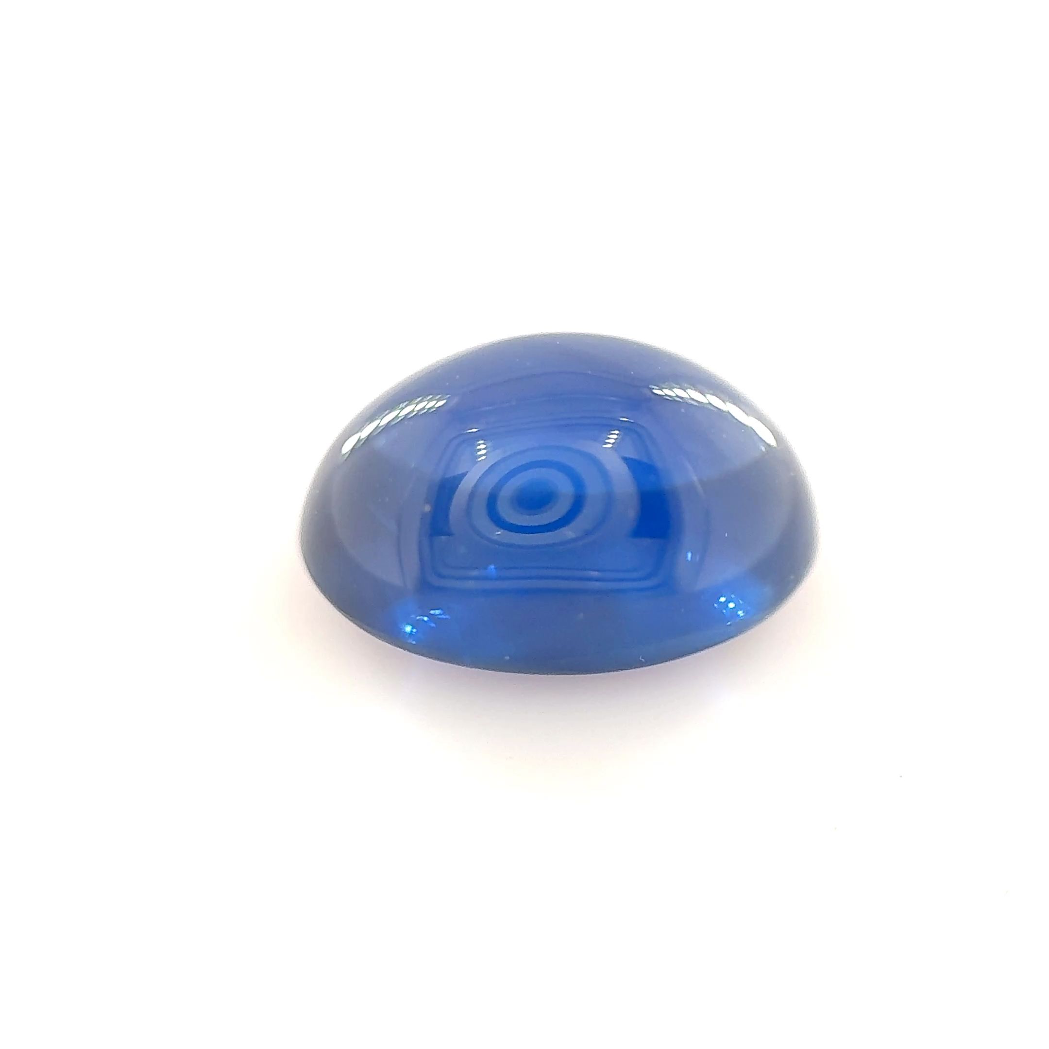 SAPPHIRE CABOCHON 3.36ct BLUE Vivid medium EC SRILANKA HEATED