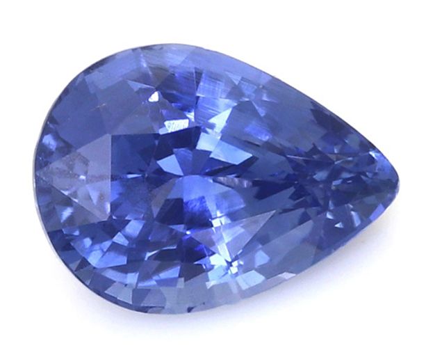 Szafir 3,73 ct, niebieski, szlif gruszka