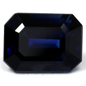 Szafir 2,91 ct, niebieski, szlif szmaragdowy