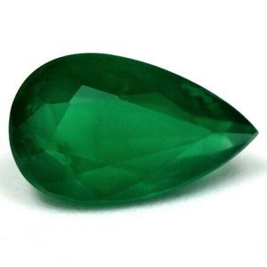 Szmaragd 1,66 ct, zielony, szlif gruszka