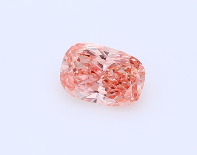 0.34 CT Fancy Vivid Pink CUSHION BRILLIANT