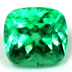 Szmaragd 6,71 ct, zielony, szlif cushion