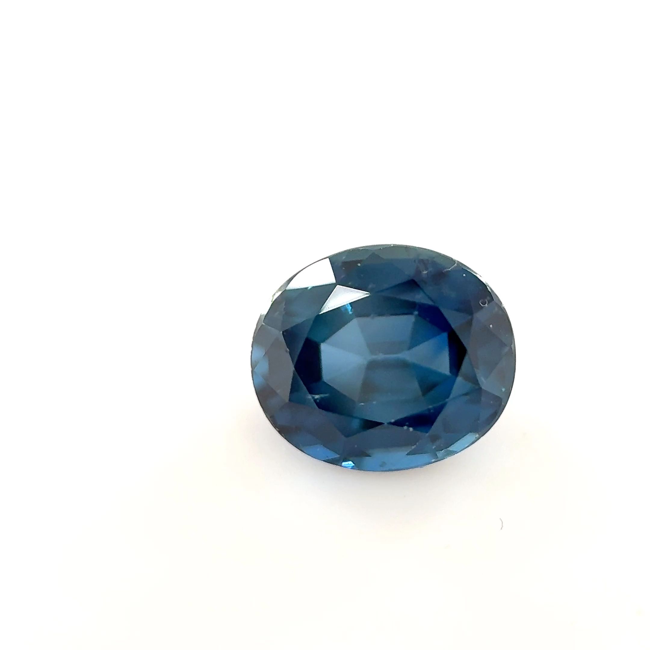Szafir 1,41 ct, niebieski, szlif owalny
