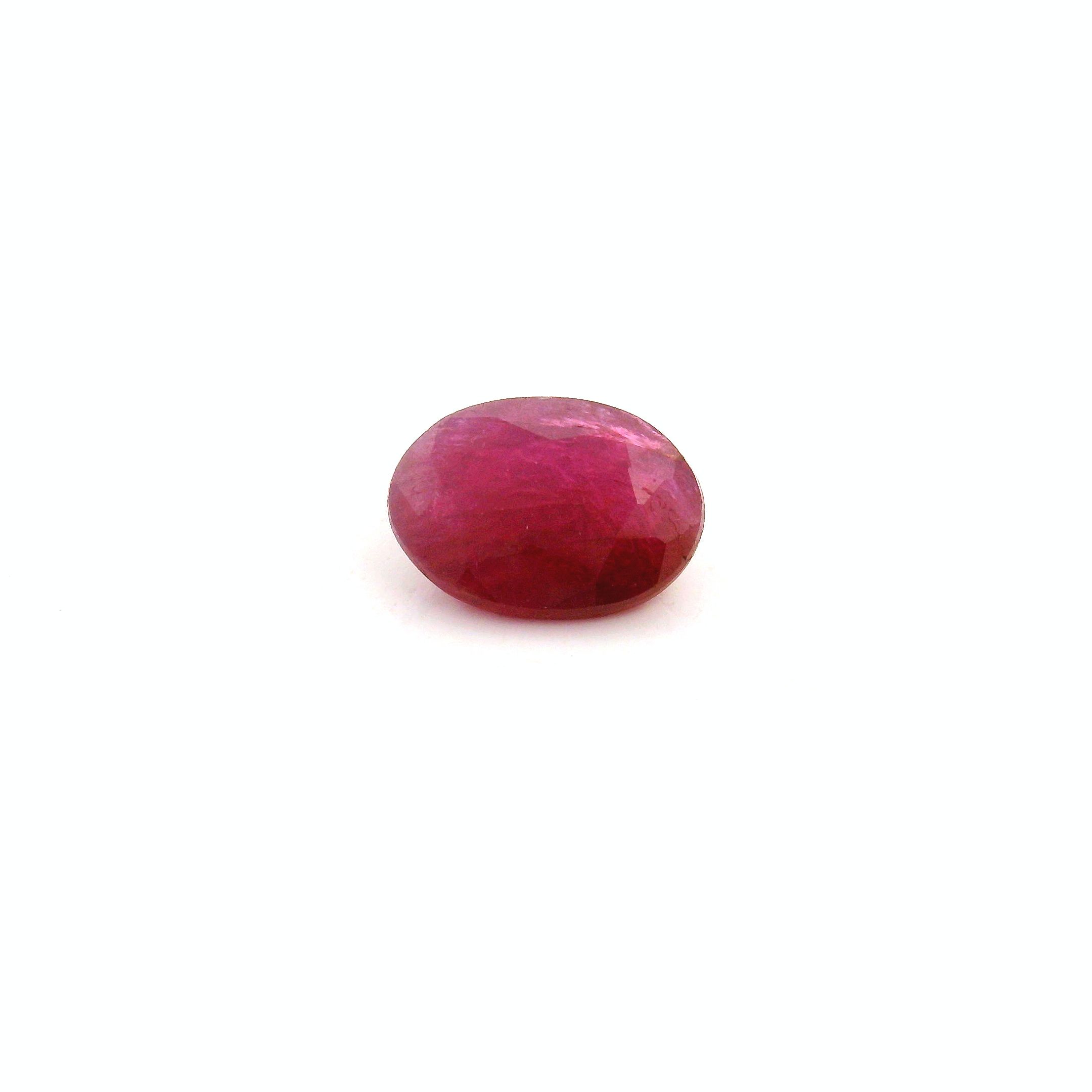Rubin 1,03 ct, czerwony, szlif owalny