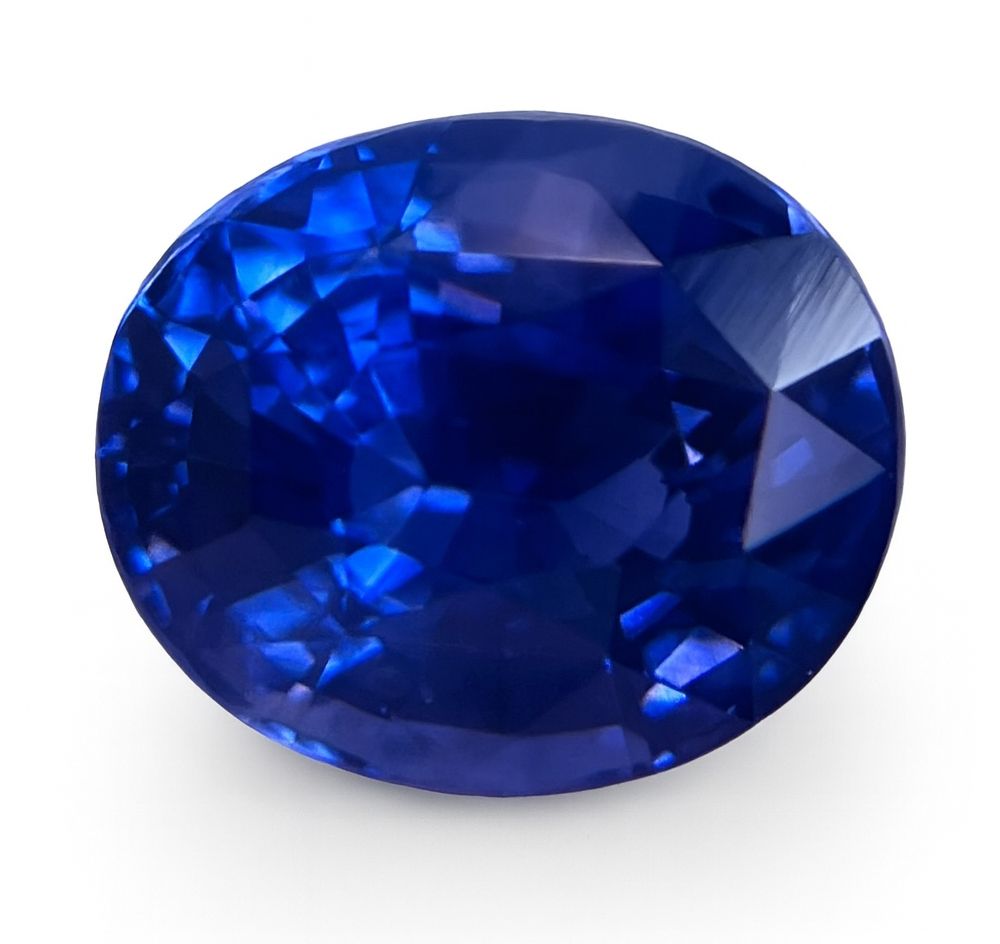 Szafir 3,81 ct, niebieski, szlif owalny