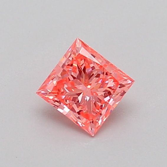 0.38 CT Fancy Intense Orangey Pink PRINCESS