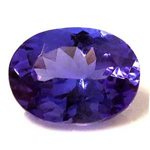 Tanzanit 1,63 ct, niebieski, szlif owalny