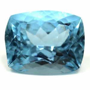 Akwamaryn 2,19 ct, niebieski, szlif cushion