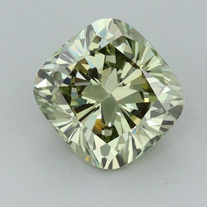 1.19 CT Fancy Intense Green CUSHION BRILLIANT