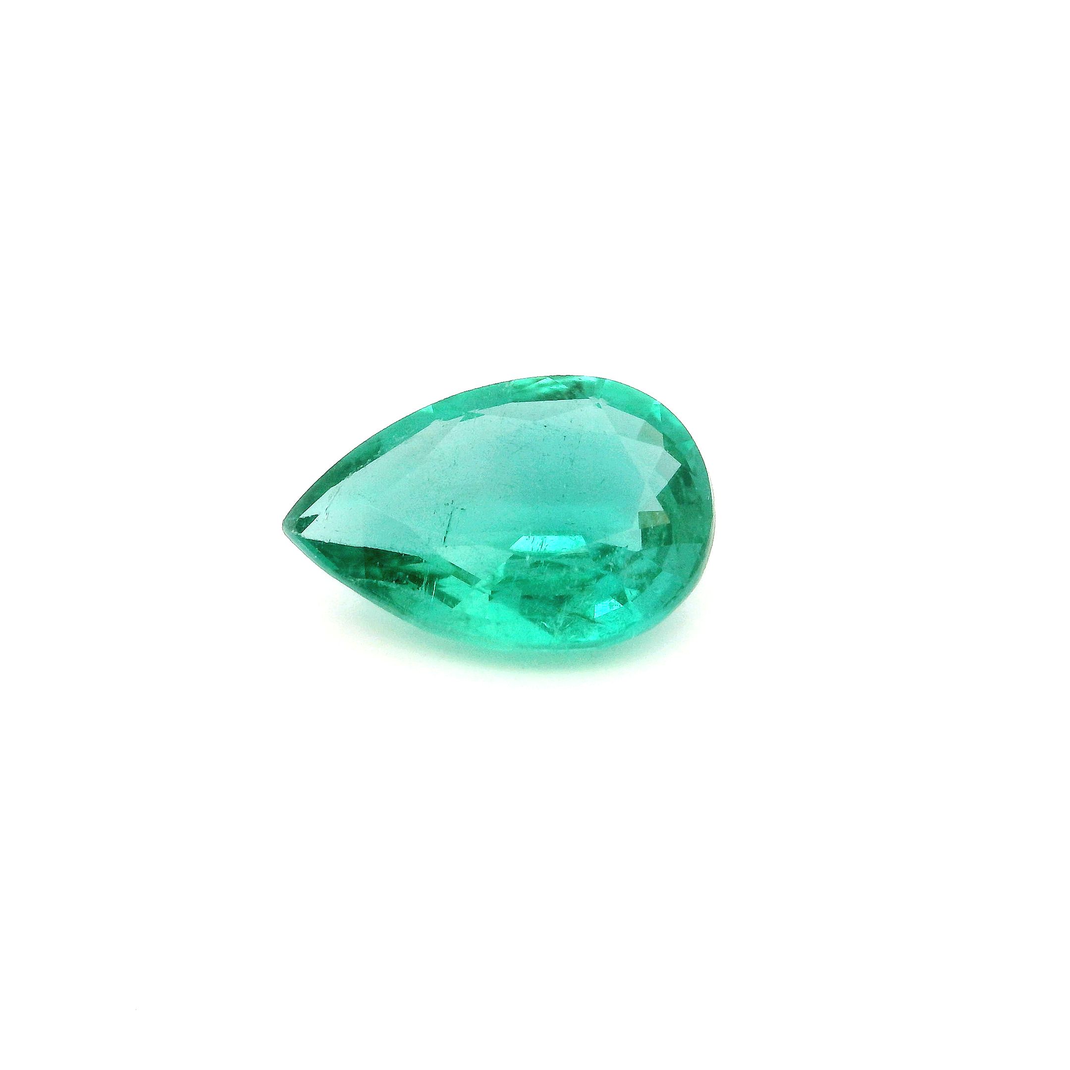2.3 ct Pear Emerald