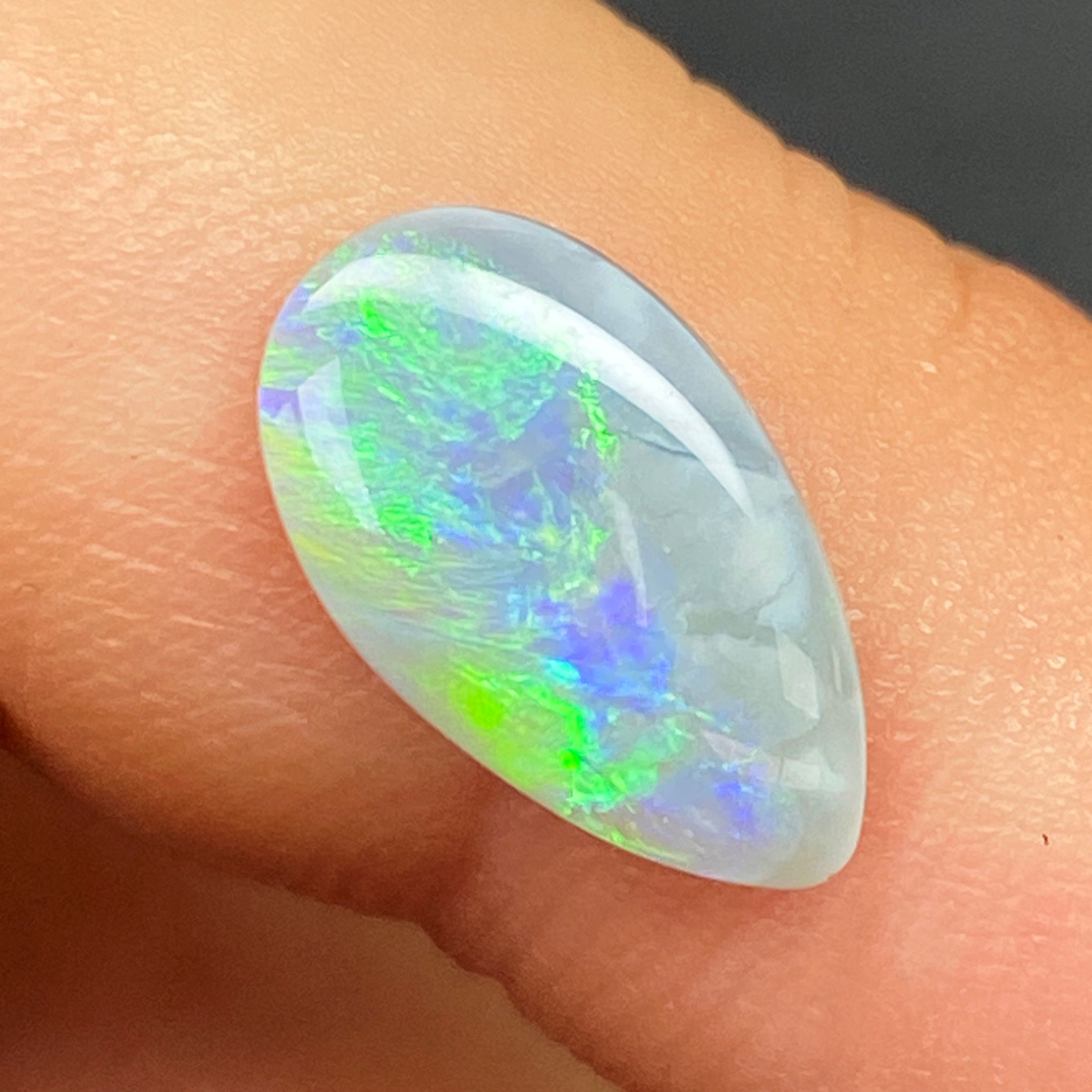 OPAL FACETED 1.35ct GRAY Grey EC AUSTRALIA NONE
