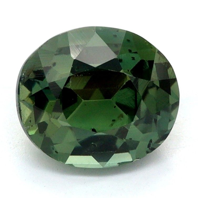 Szafir 1,23 ct, zielony, szlif owalny