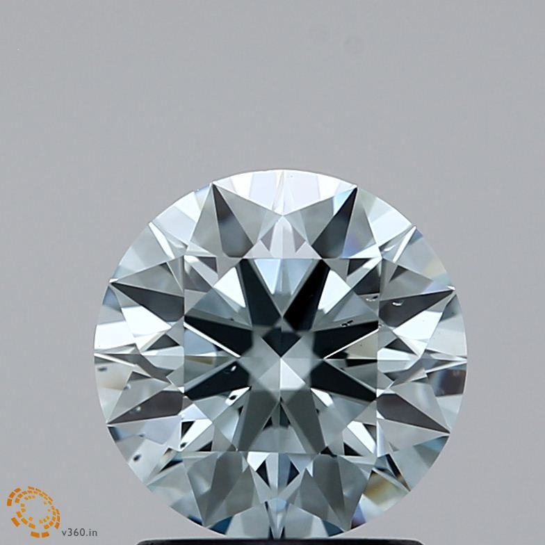 1.38 CT Fancy Light Greenish Blue ROUND