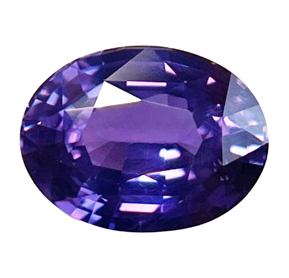 Szafir 2,00 ct, purpurowy, szlif owalny