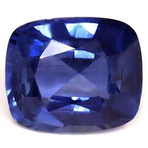 Szafir 1,30 ct, niebieski, szlif cushion