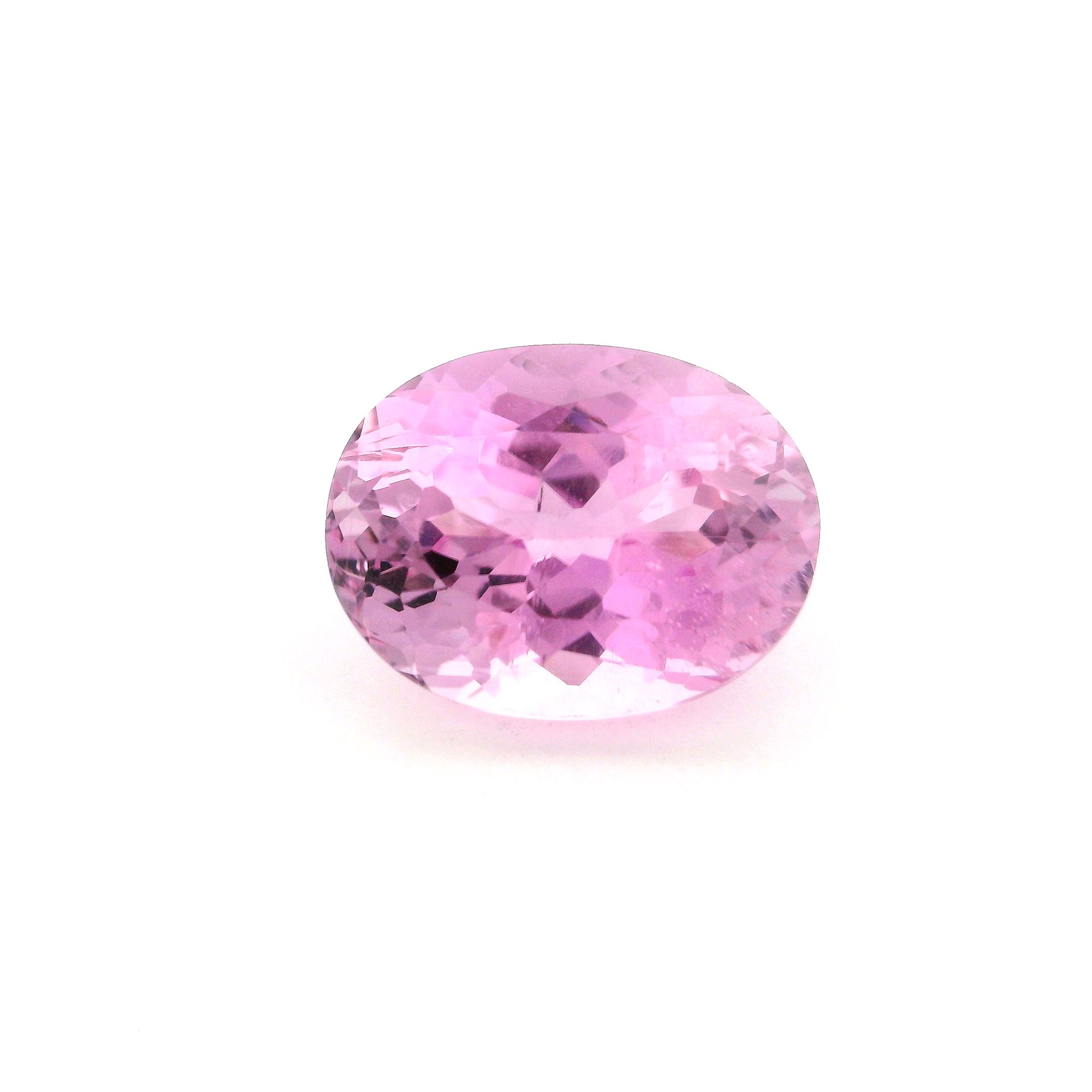 Kunzyt 6,31 ct, różowy, szlif owalny