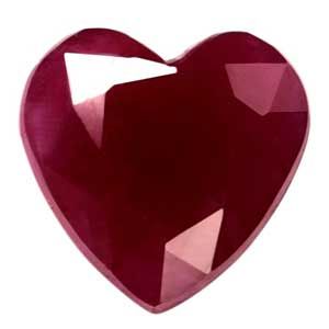 Rubin 1,76 ct, czerwony, szlif serce