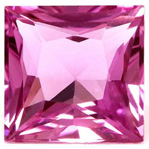 Szafir 1,10 ct, różowy, szlif kwadratowy