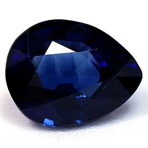 Szafir 1,22 ct, niebieski, szlif gruszka