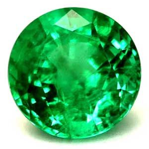 Szmaragd 1,07 ct, zielony, szlif okrągły