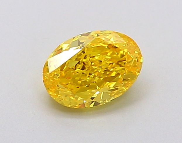 0.65 CT Fancy Vivid Yellow OVAL