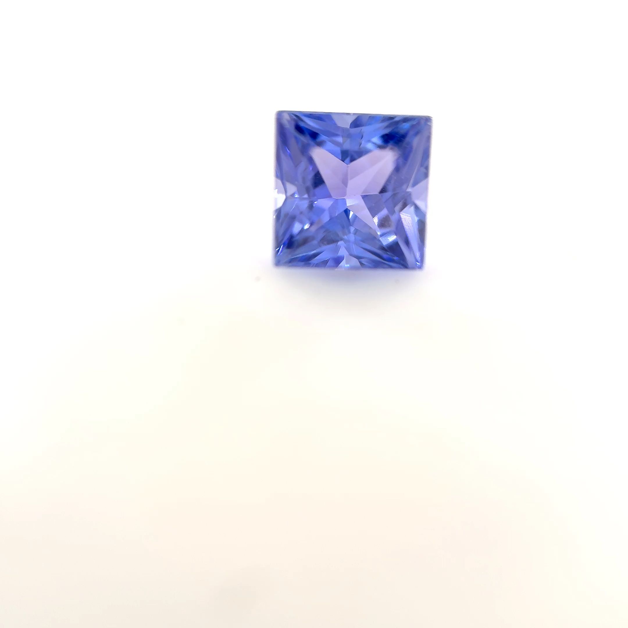 Tanzanit 1,51 ct, niebieski, szlif princess