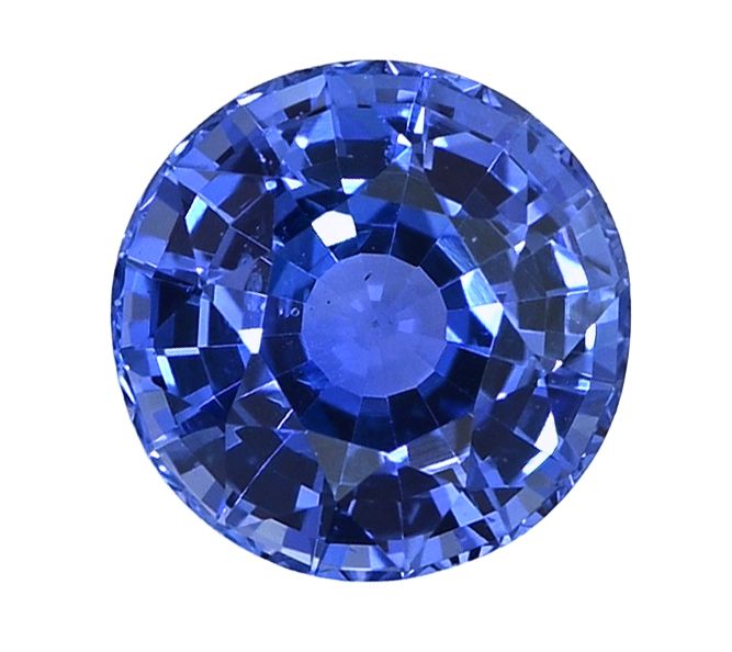 Szafir 1,04 ct, niebieski, szlif okrągły