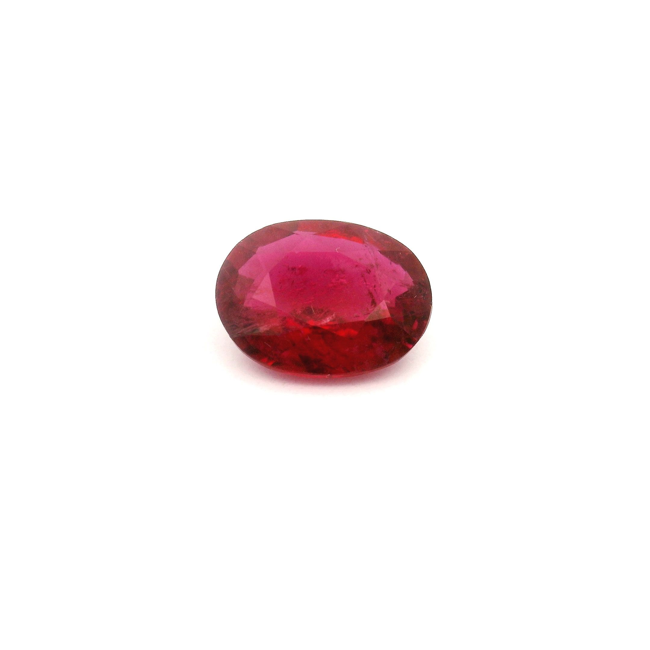 Turmalin 1,31 ct, różowy, szlif owalny