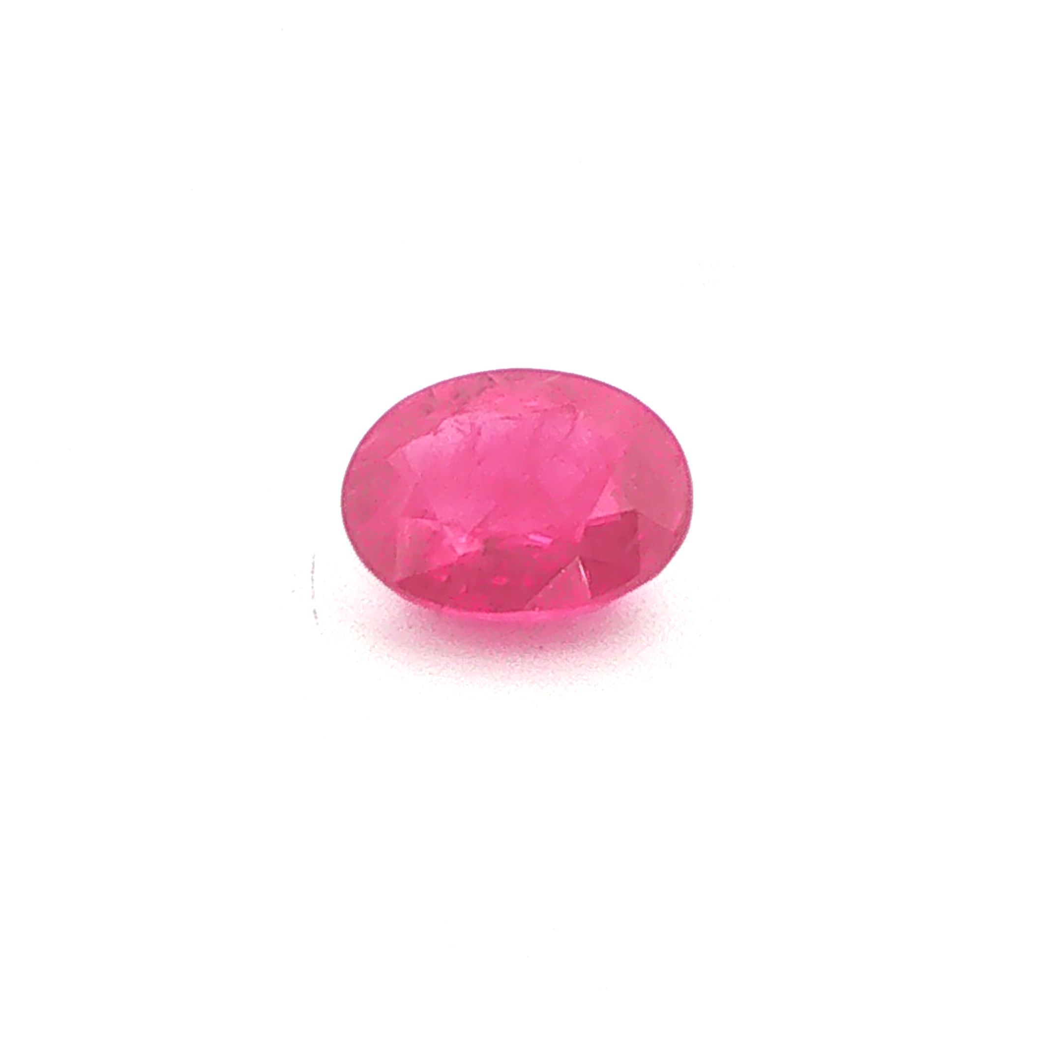 Rubin 2,63 ct, czerwony, szlif owalny