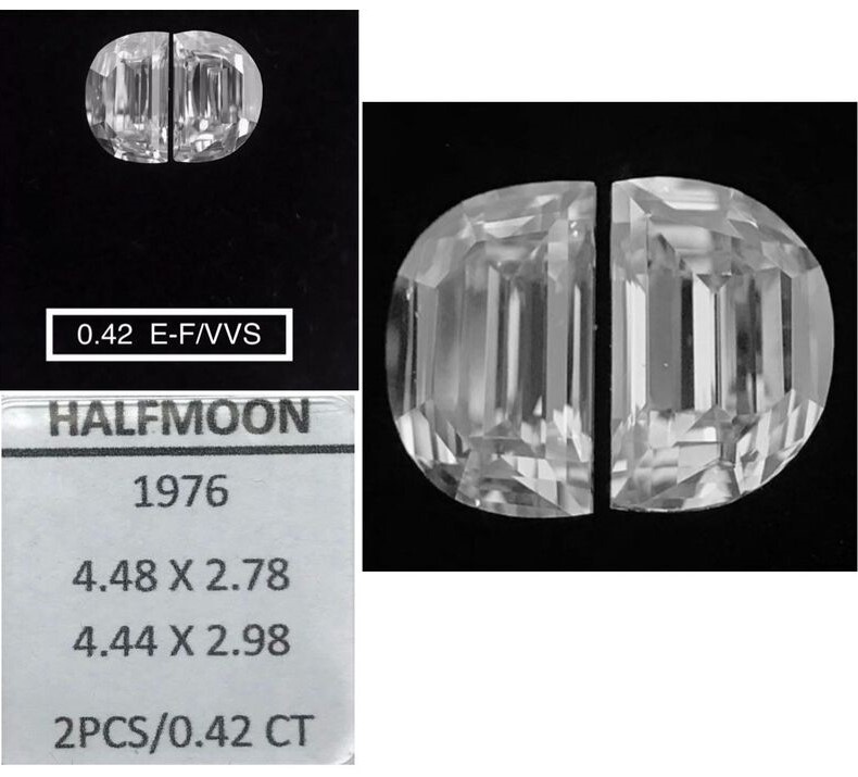 Prírodný diamant half moon,...