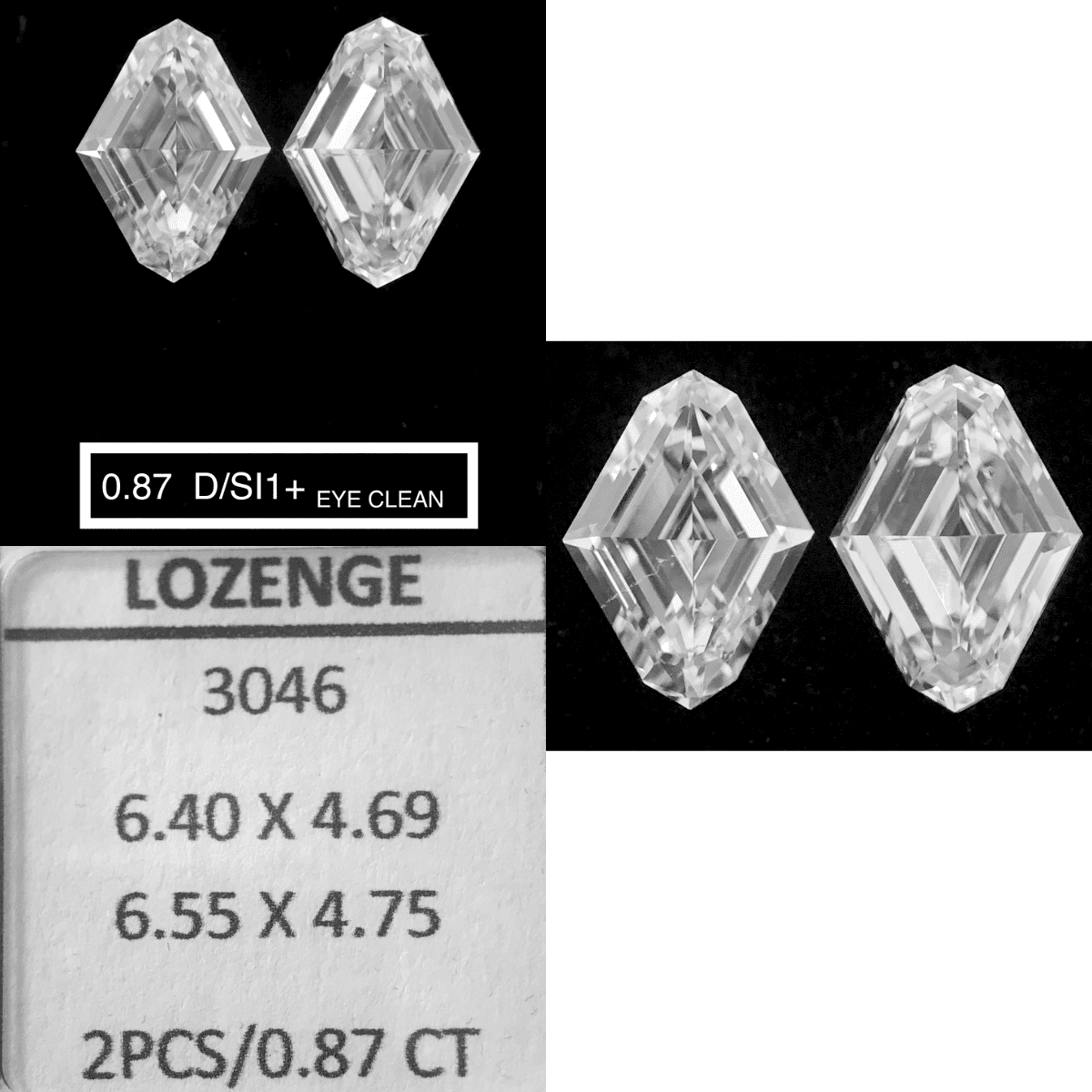 Prírodný diamant lozenge,...
