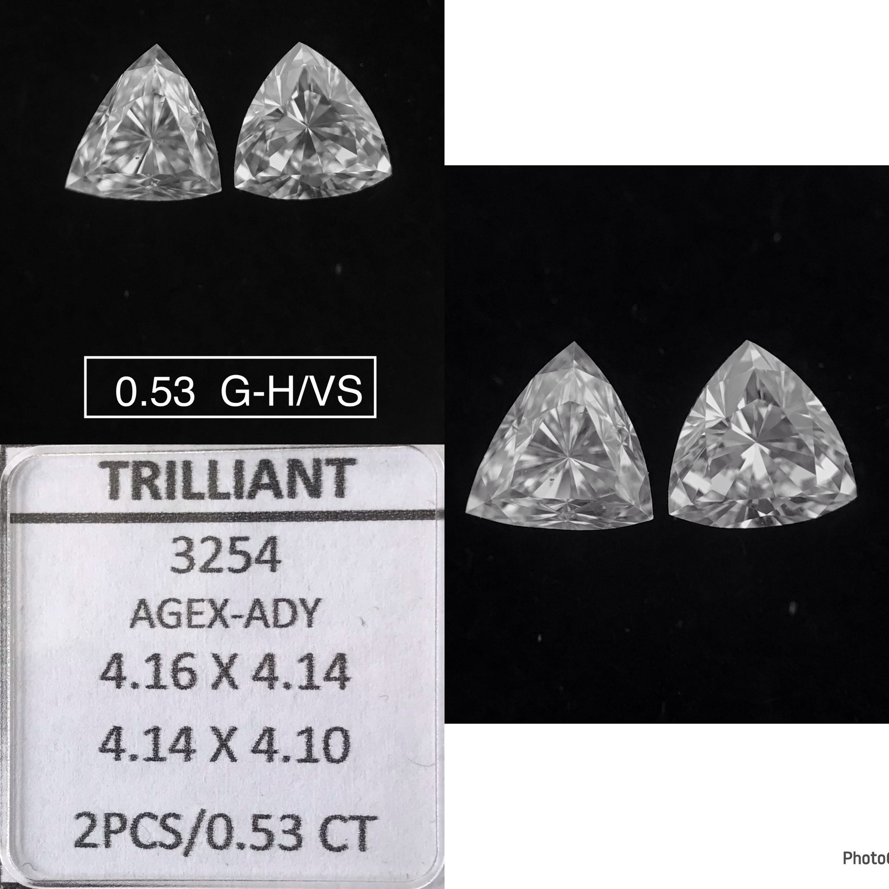 Prírodný diamant trillion,...
